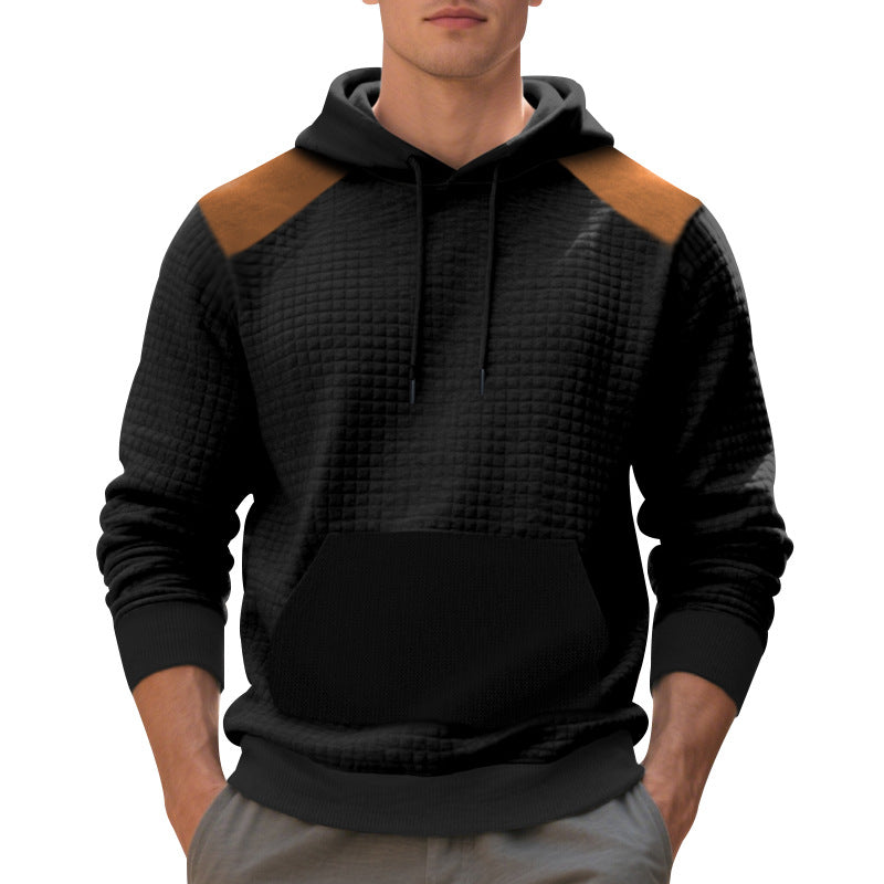 Mens Leisure Pullover Jacquard Multicolor Hoodie