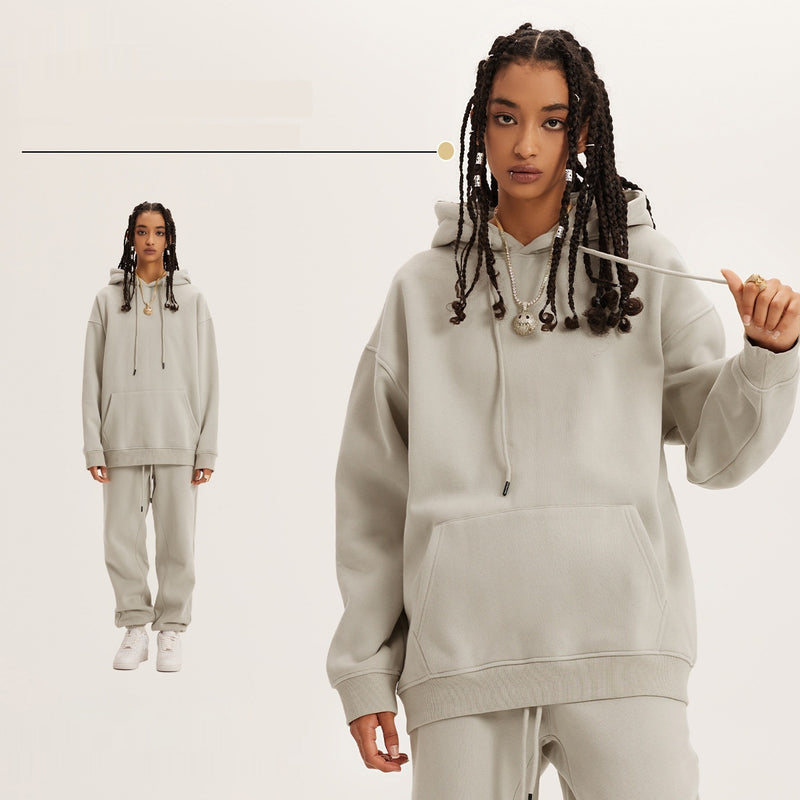 Mens Fashion Casual Fleece Lined Hooded Sweatshirt