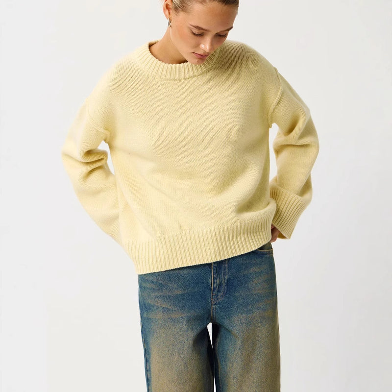 Ladies Loose Round Neck Sweater