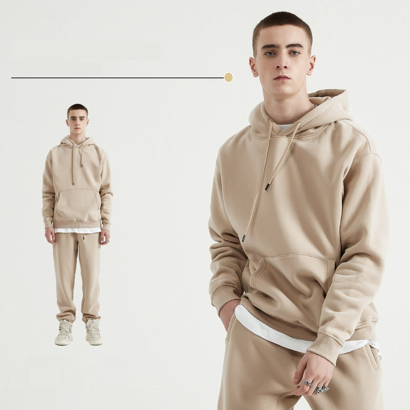 Mens Fashion Casual Fleece Lined Hooded Sweatshirt