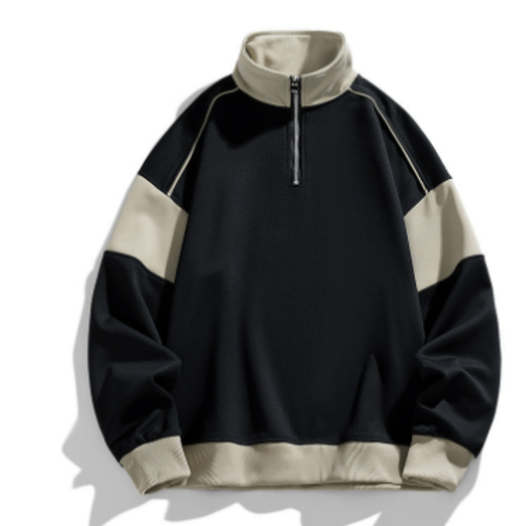 Mens Drop Shoulder Loose Lapels Sweater