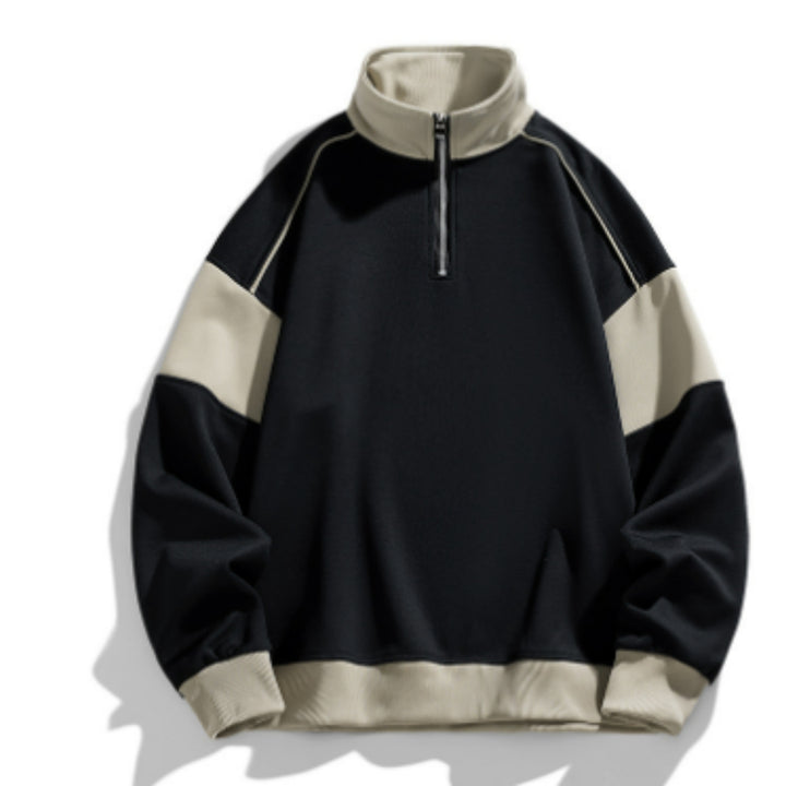 Mens Drop Shoulder Loose Lapels Sweater