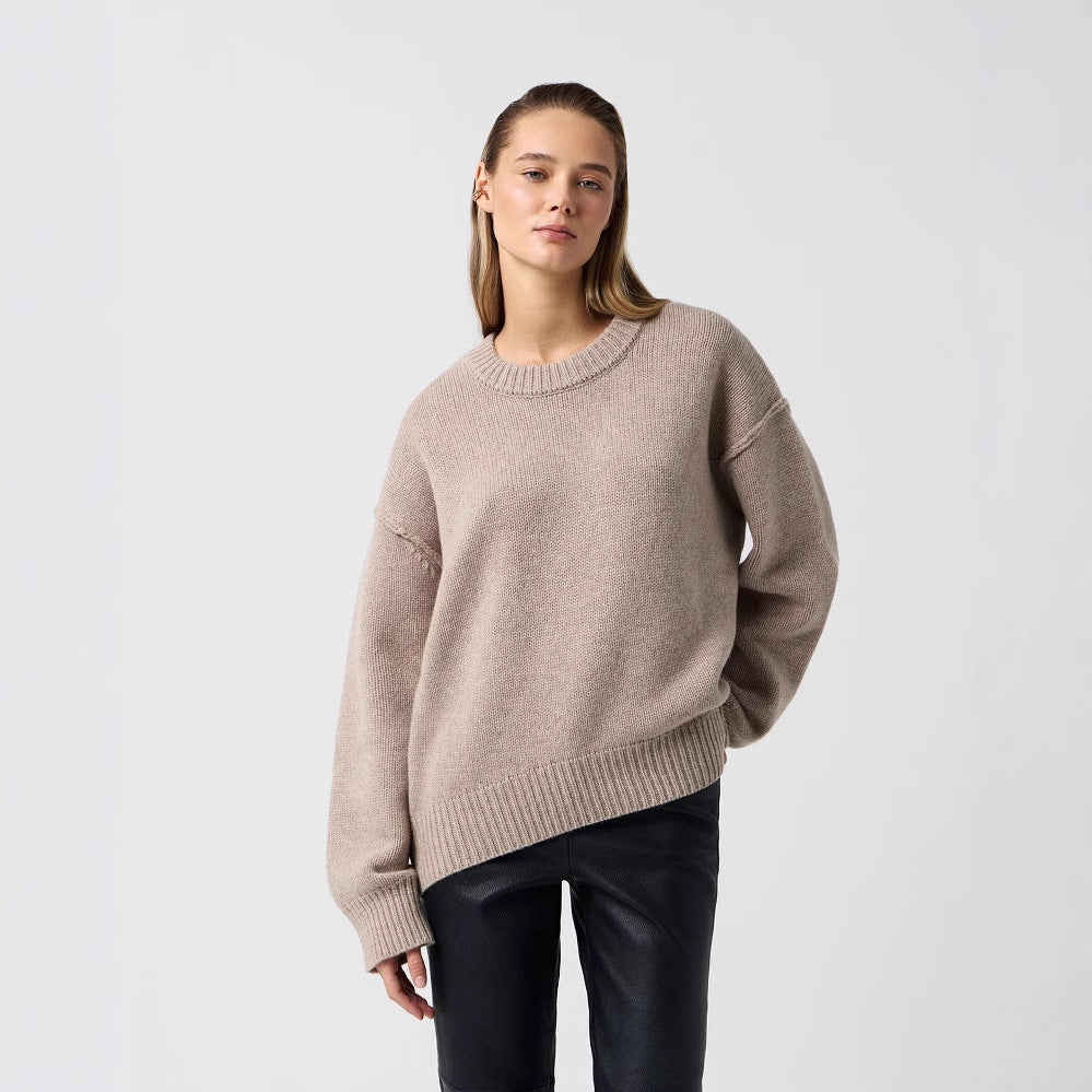 Ladies Loose Round Neck Sweater