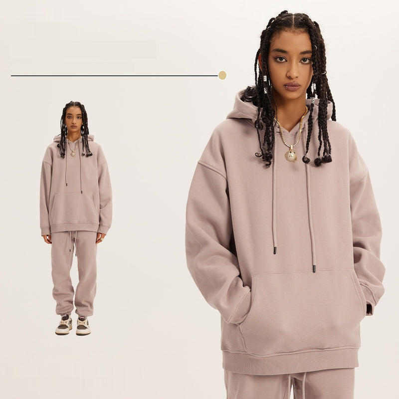 Mens Fashion Casual Fleece Lined Hooded Sweatshirt