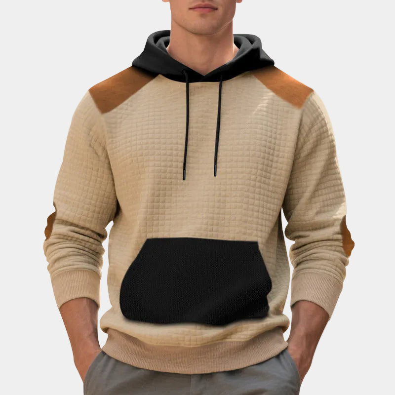 Mens Leisure Pullover Jacquard Multicolor Hoodie