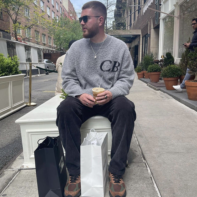 Mens Fashion Loose Casual Couples Sweater