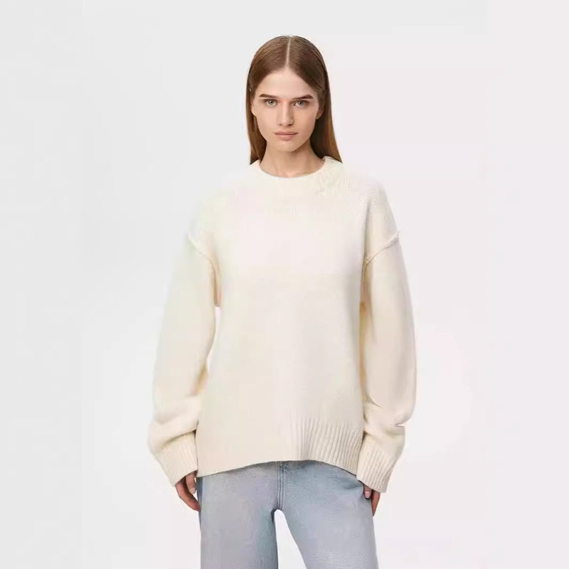 Ladies Loose Round Neck Sweater