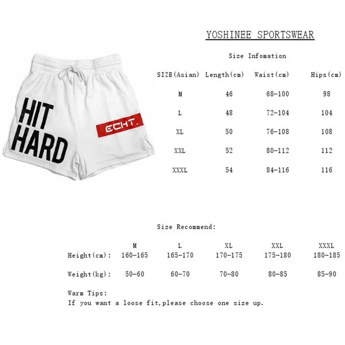 Men’s Quick-Dry Elastic Waist Gym & Beach Shorts