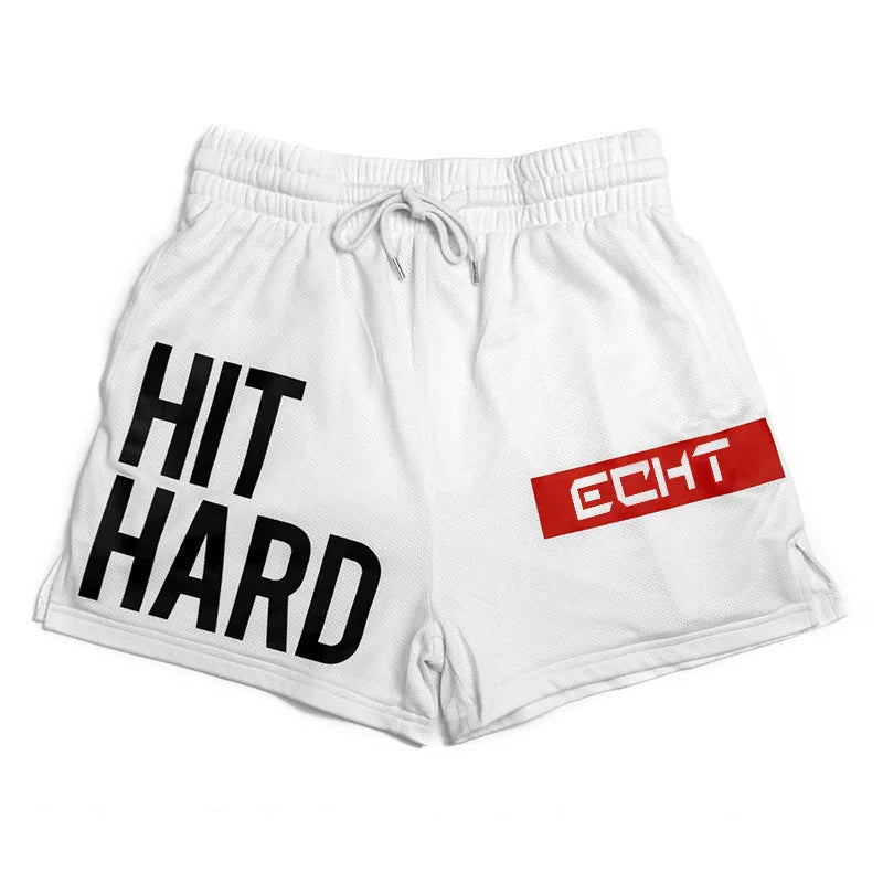 Men’s Quick-Dry Elastic Waist Gym & Beach Shorts
