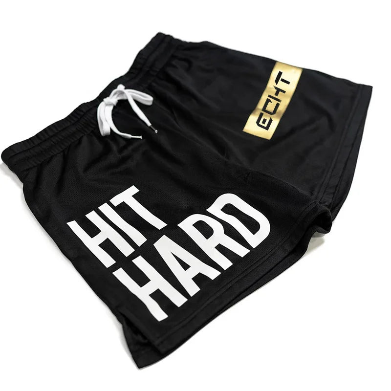 Men’s Quick-Dry Elastic Waist Gym & Beach Shorts
