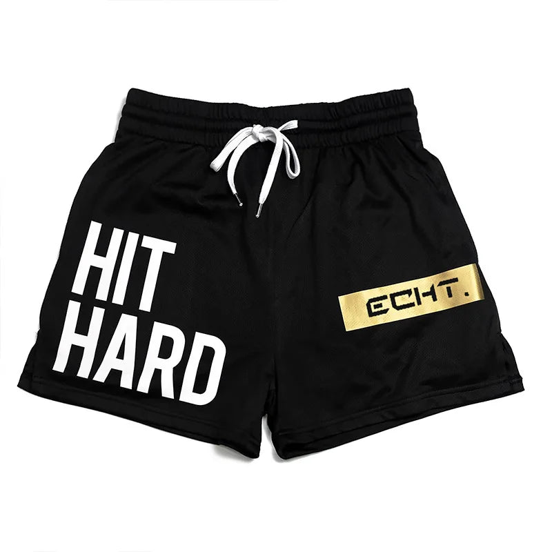 Men’s Quick-Dry Elastic Waist Gym & Beach Shorts
