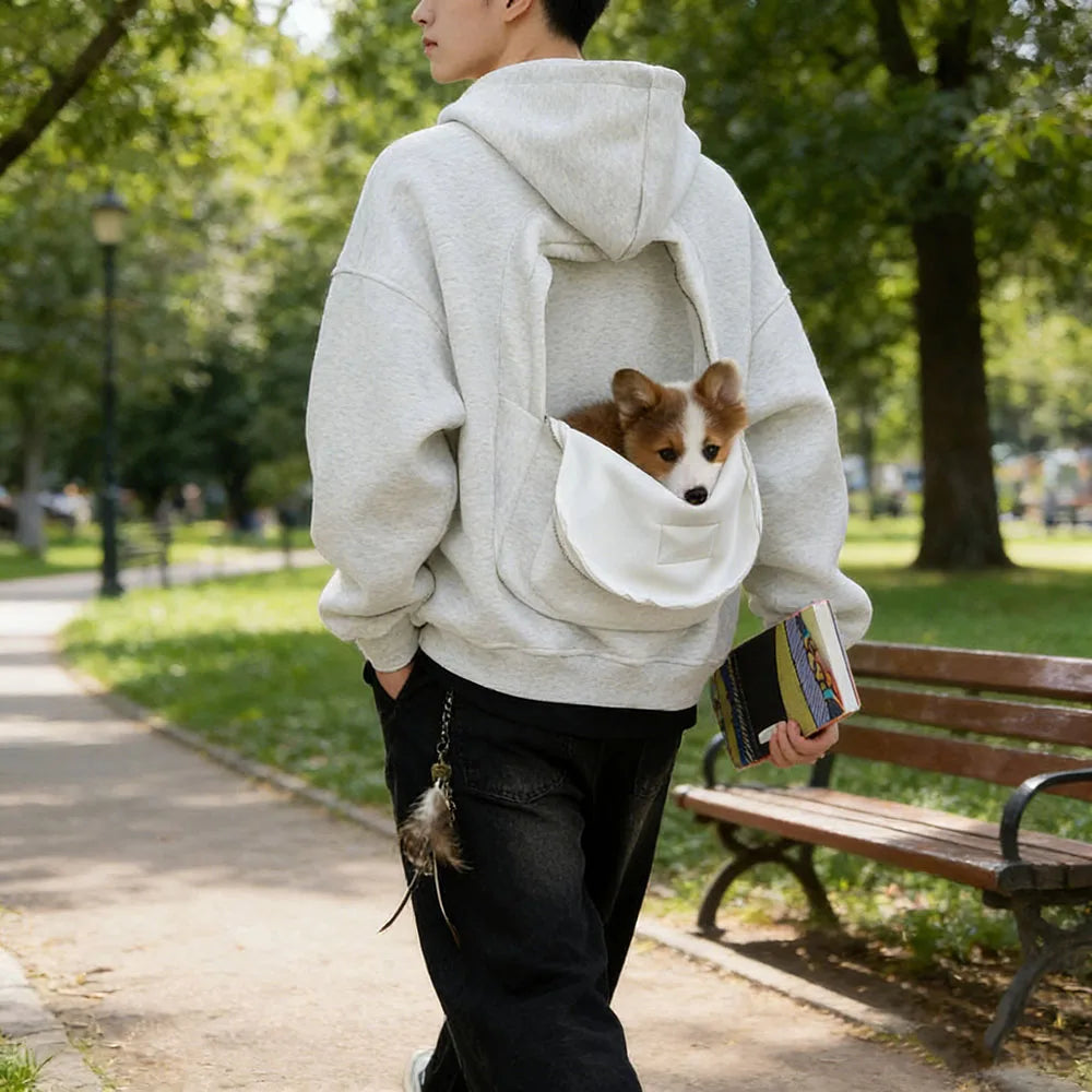 Streetwear Fashion Three-Dimensional Backpack Casual Hoodie Autumn Winter Trendy Street Trend Punk Men's Top Loose Sportswear