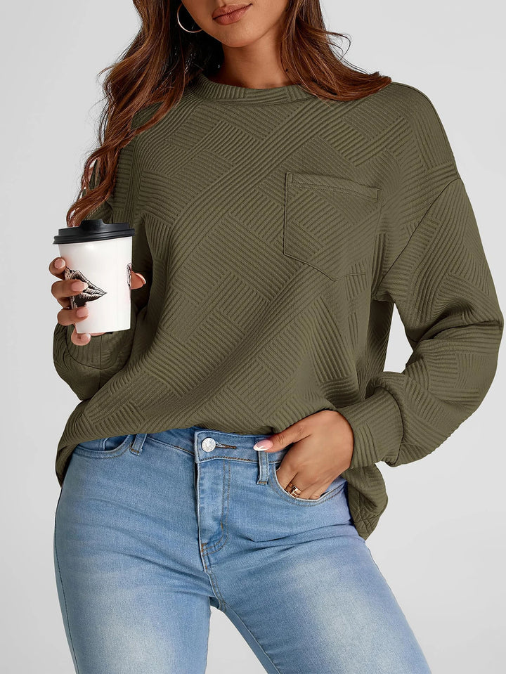 Oversized Sweatshirt For Women Korean Fashion Autumn Vintage Crew Neck Solid Sweatshirts For Women Women Winter Warm Pullovers
