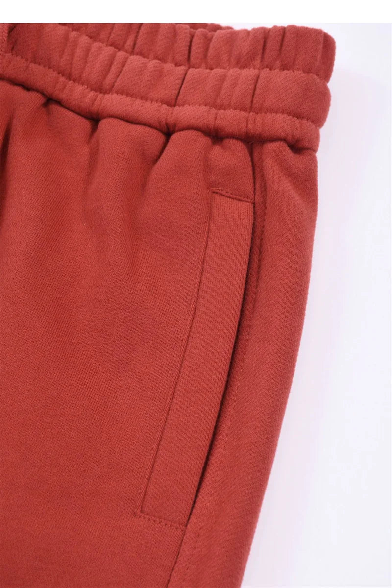 Streetwear Women Cotton Straight Pants High Waist Drawstring Sweatpants Loose Casual Trousers Female Autumn Winter Sport Pants