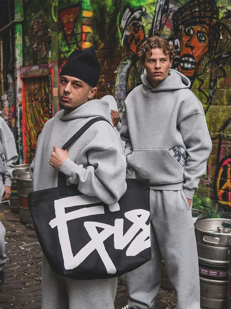 2026 Trendy High Street Retro Casual Streetwear Men's Sports Suit Y2K Harajuku Embroidered Hoodie men Hip-hop Loose Sweatpants