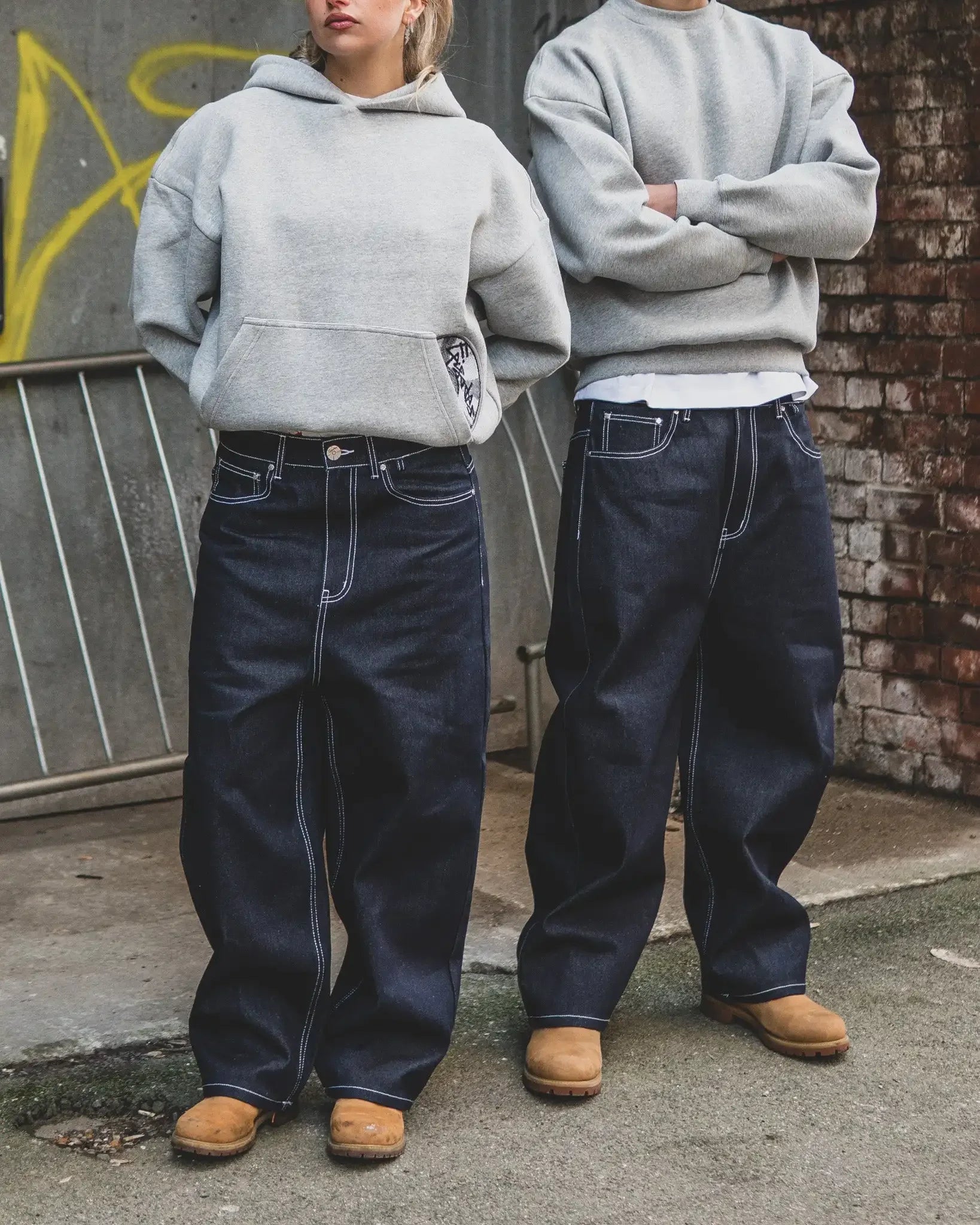 Vintage Black Denim Jeans Trendy Disc Embroidery Men And Women Wide Leg Pants Hip Hop Harajuku Streetwear Casual Baggy Jeans
