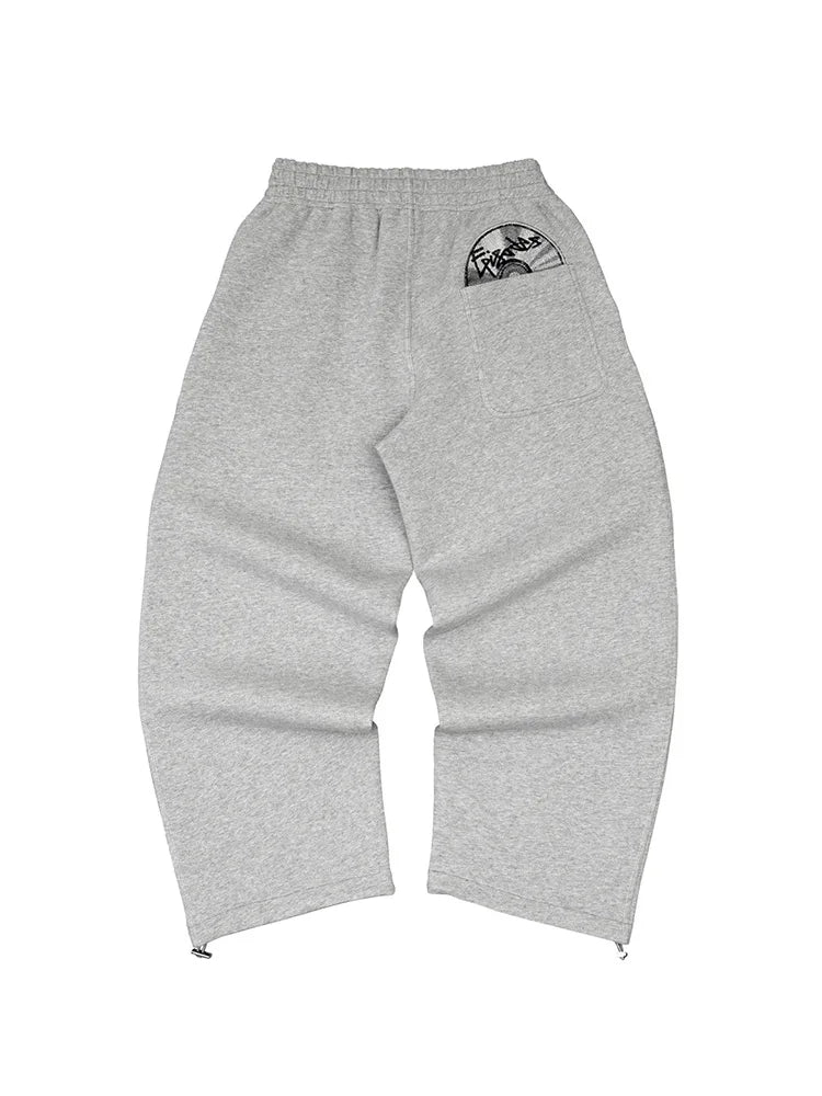 2026 Trendy High Street Retro Casual Streetwear Men's Sports Suit Y2K Harajuku Embroidered Hoodie men Hip-hop Loose Sweatpants