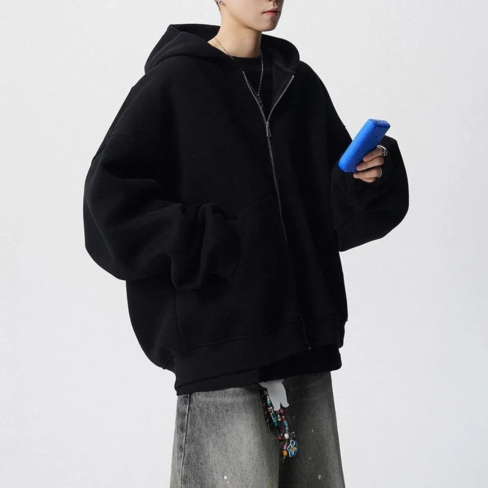 Streetwear Fashion Three-Dimensional Backpack Casual Hoodie Autumn Winter Trendy Street Trend Punk Men's Top Loose Sportswear