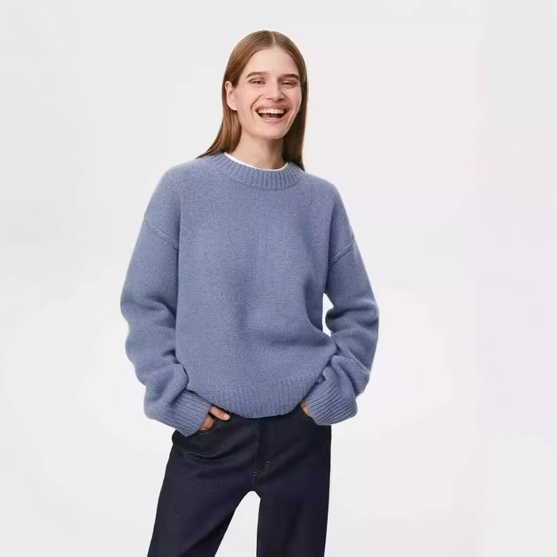 Ladies Loose Round Neck Sweater