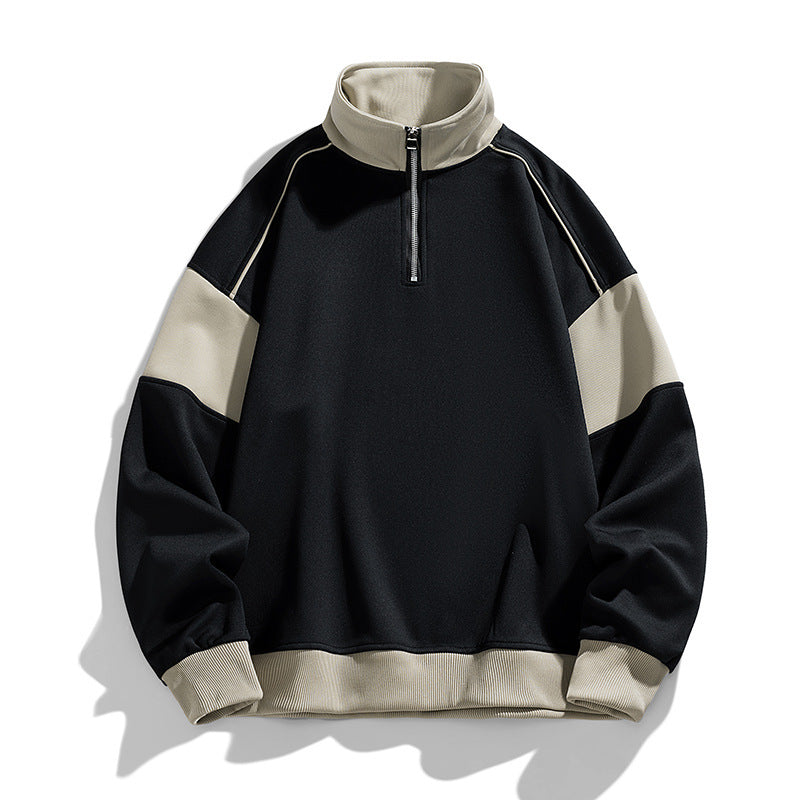 Mens Drop Shoulder Loose Lapels Sweater