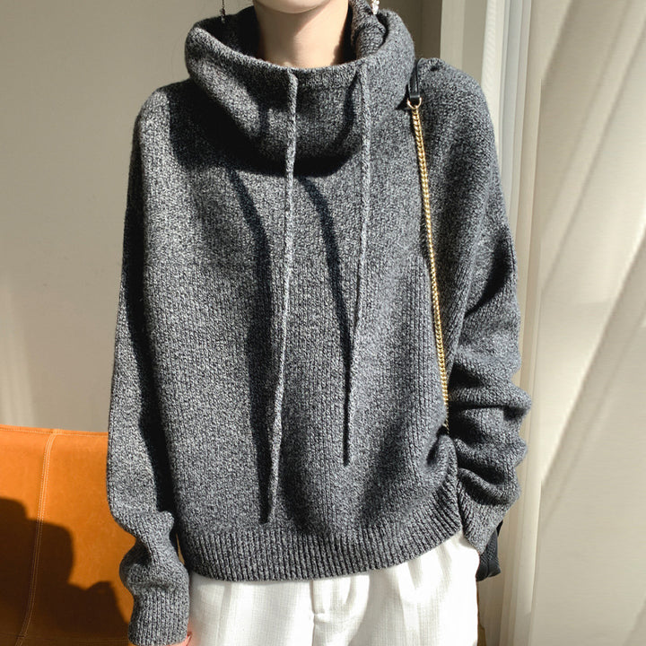 Womens Cashmere Knit Thermal Pullover Sweater