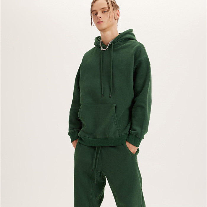 Mens Fashion Casual Fleece Lined Hooded Sweatshirt