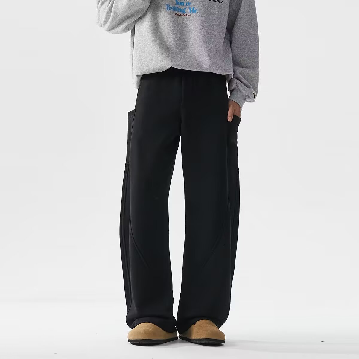 Men’s Heavyweight Clean-Fit Track Sweatpants