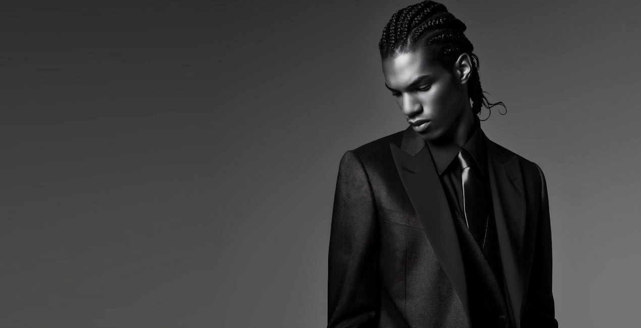 Man in black dress