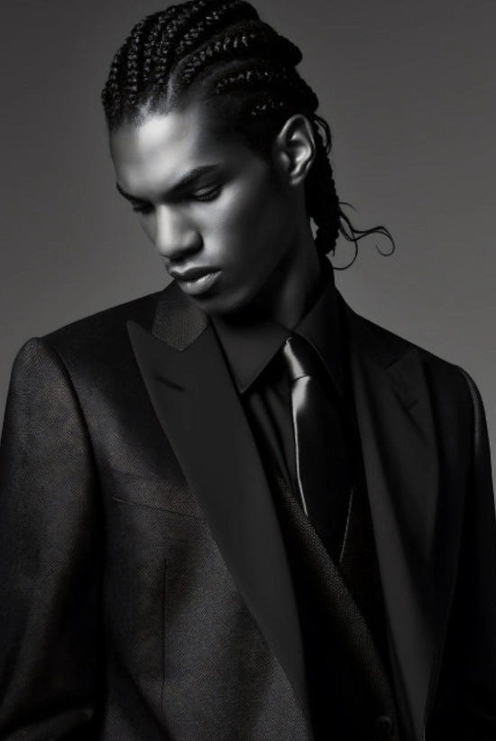 Man in black dress