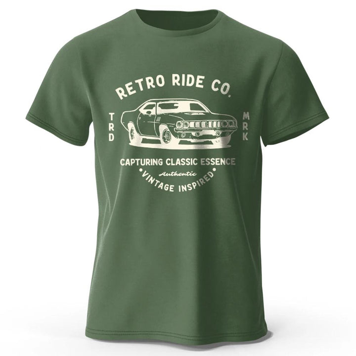 Men’s Vintage Car Graphic Cotton T-Shirt