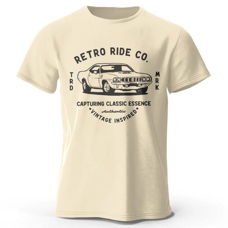 Men’s Vintage Car Graphic Cotton T-Shirt